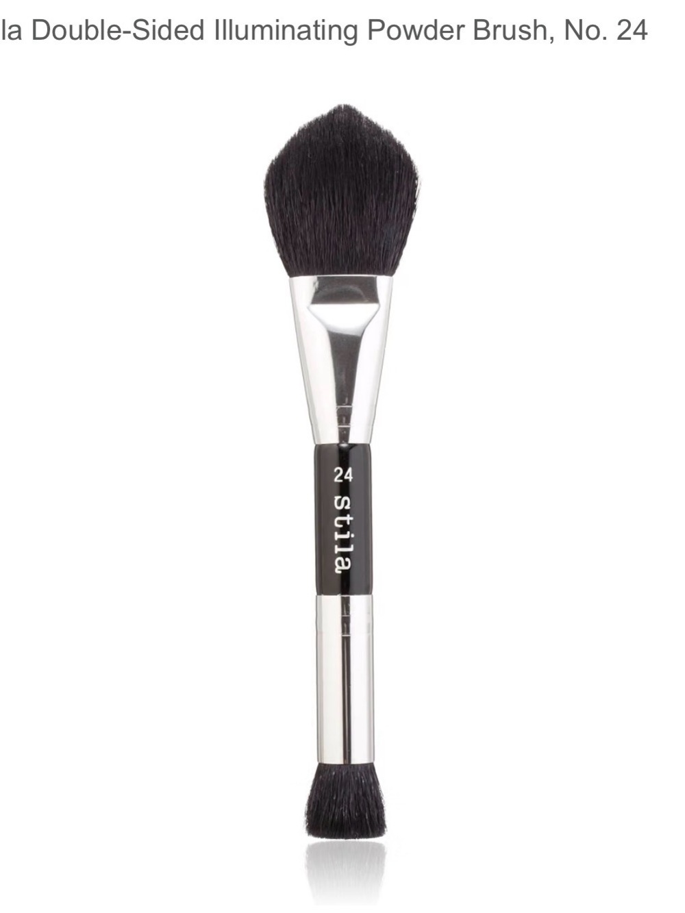Stila Double-Ended Powder & Highlight Brush in Black and Silver